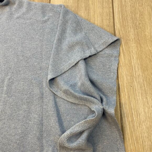 J Jill Hooded Poncho Sweater Blue Knit Pullover One Size XL-3X Oversized Soft - Picture 9 of 9